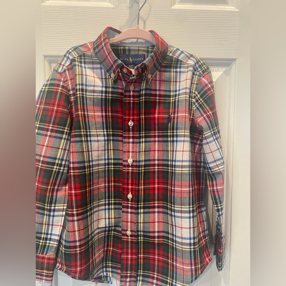 Ralph Lauren Button Down Dress Shirt. Size 4T